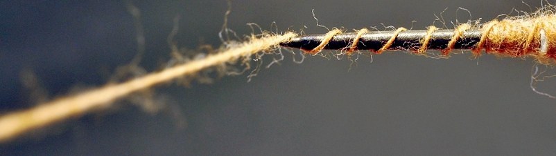 手紡ぎ用・ペルー綿（茶綿）を紡いだ糸